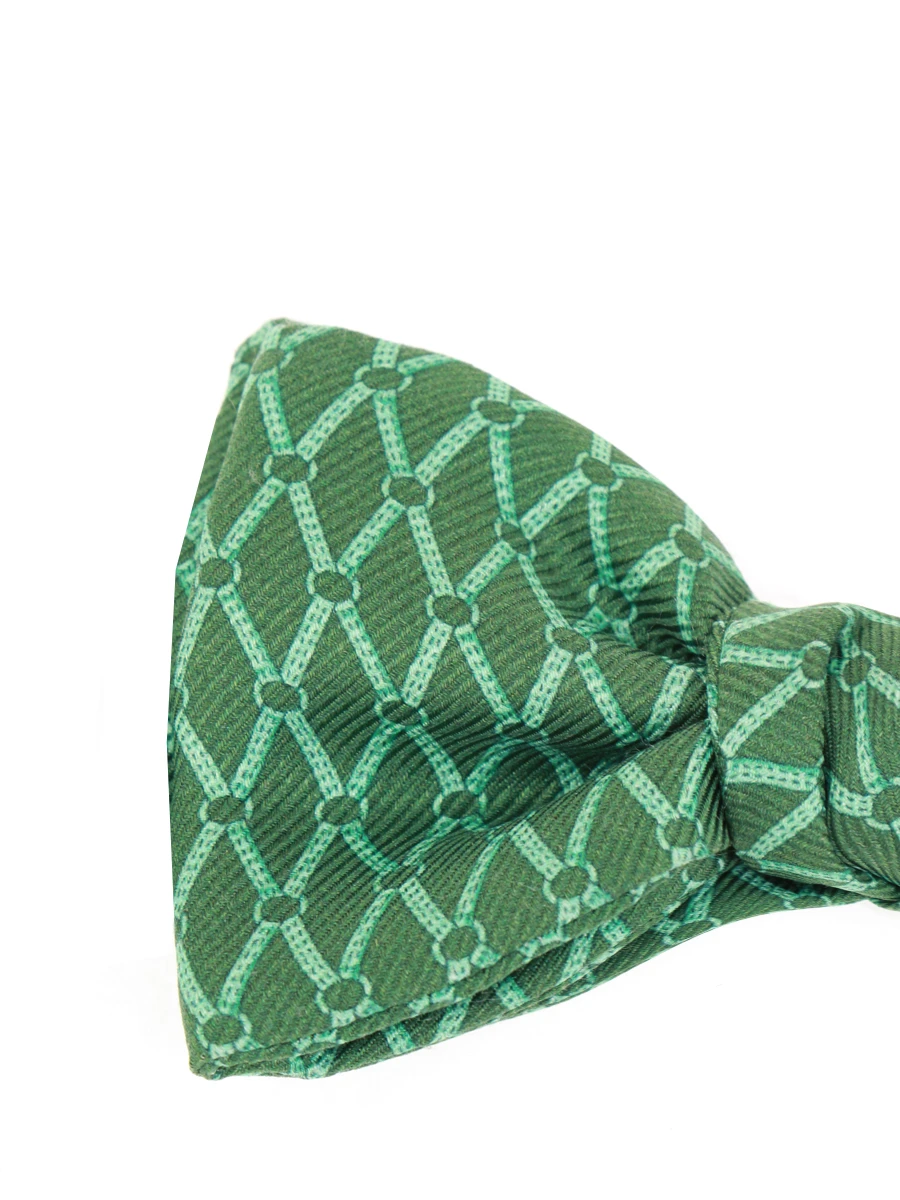 Бабочка шелковая GUCCI 369796/369801/369799 Зеленый Принт  Фото 2