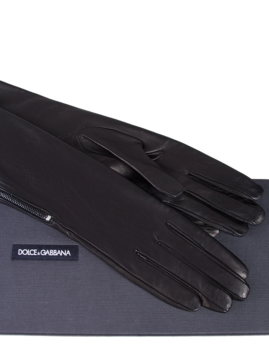 Перчатки DOLCE & GABBANA bf0110замок Черный  Фото 3
