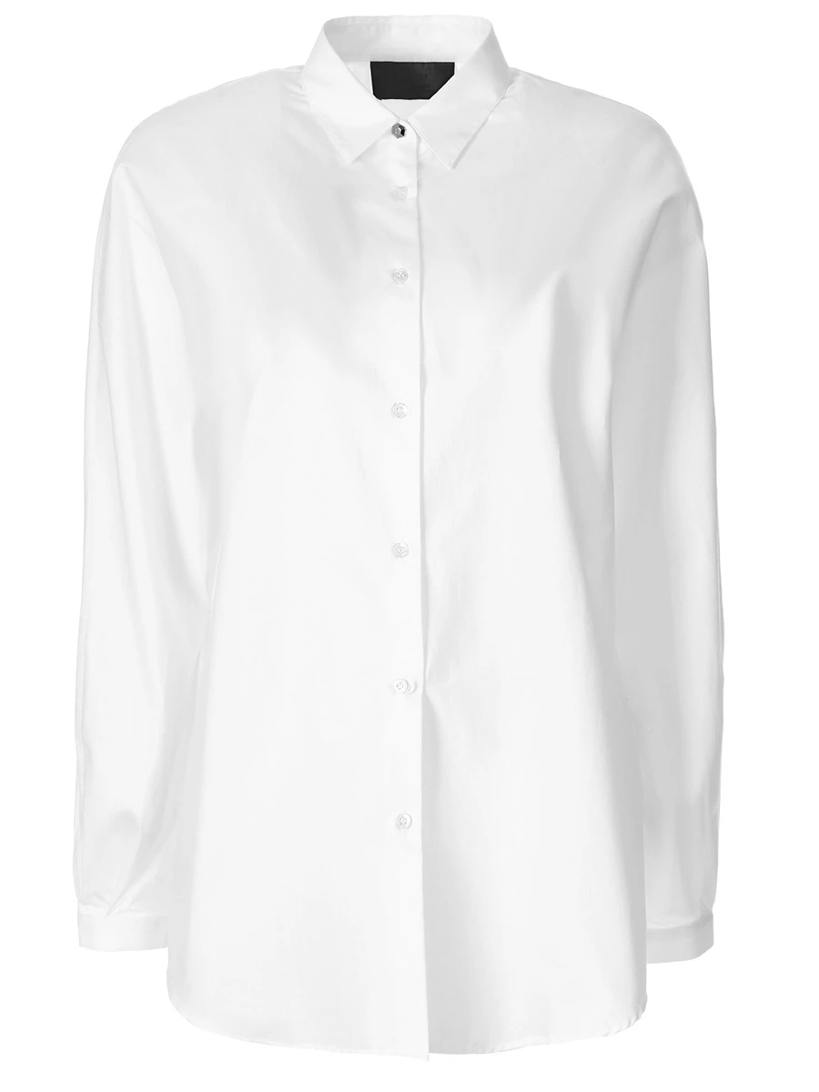 Хлопковая рубашка со стразами PHILIPP PLEIN WRP0125 01, размер 40, цвет белый - фото 1