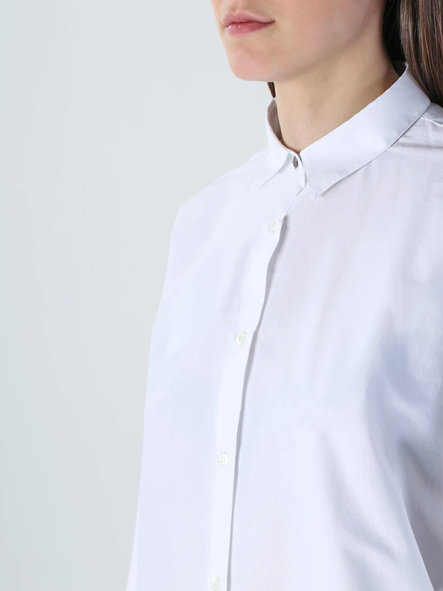 Хлопковая рубашка со стразами PHILIPP PLEIN WRP0125 01, размер 40, цвет белый - фото 5