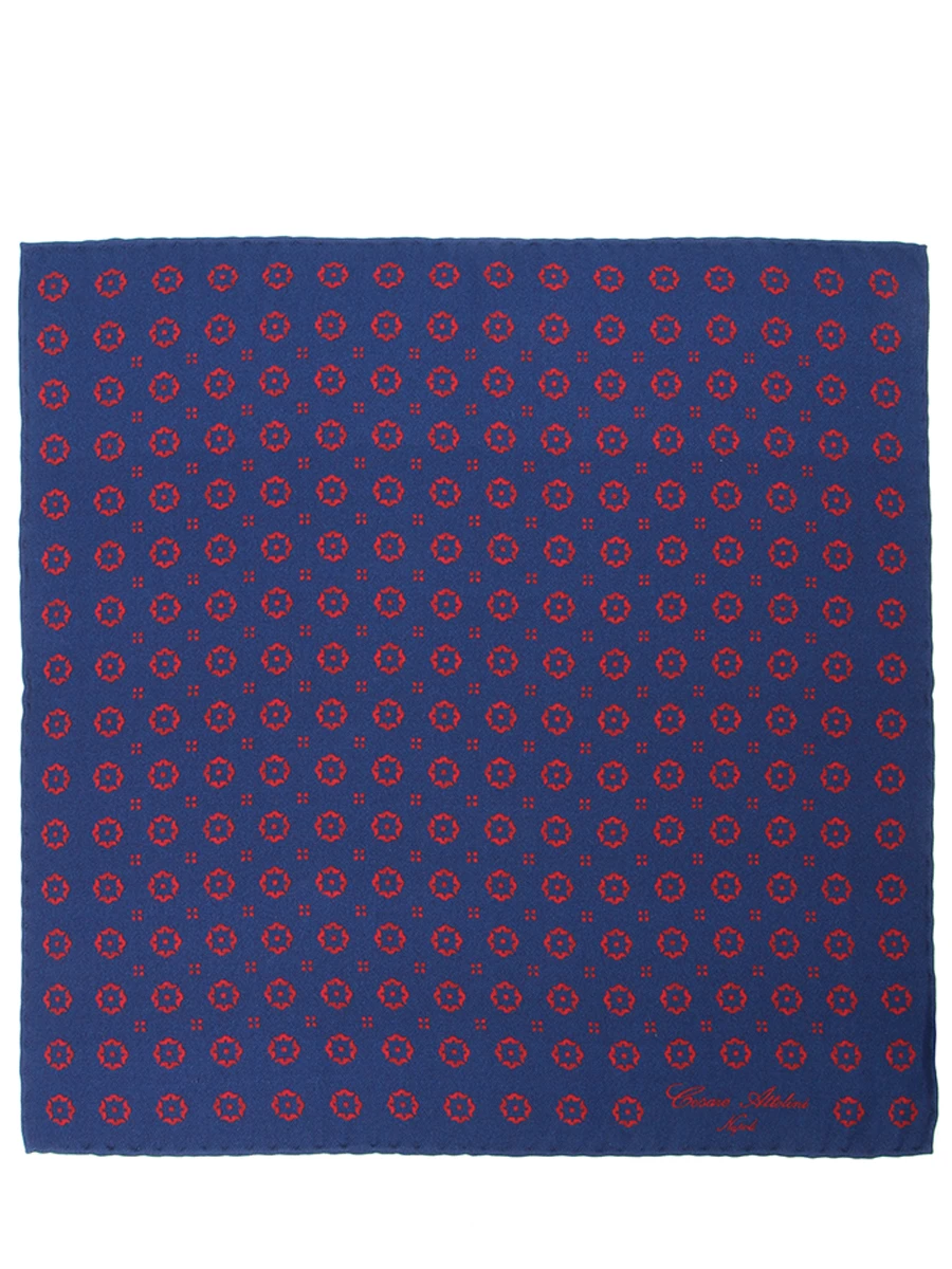 Платок-паше шелковый с принтом CESARE ATTOLINI X7845 Синий Красный, размер Один размер