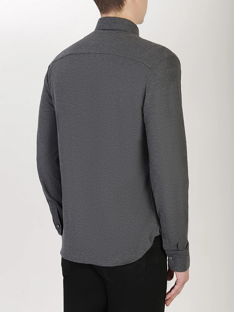 Рубашка хлопковая ERMENEGILDO ZEGNA US580 854 К05, размер 48, цвет серый - фото 3