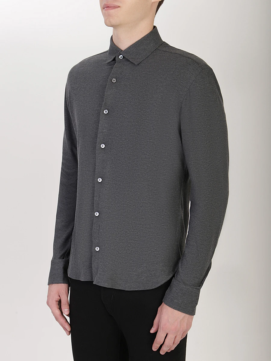 Рубашка хлопковая ERMENEGILDO ZEGNA US580 854 К05, размер 48, цвет серый - фото 4