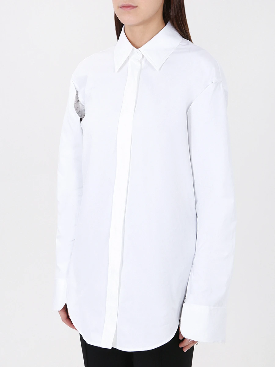 Рубашка хлопковая OFF-WHITE OWGA066F197440510199, размер 40, цвет белый - фото 4