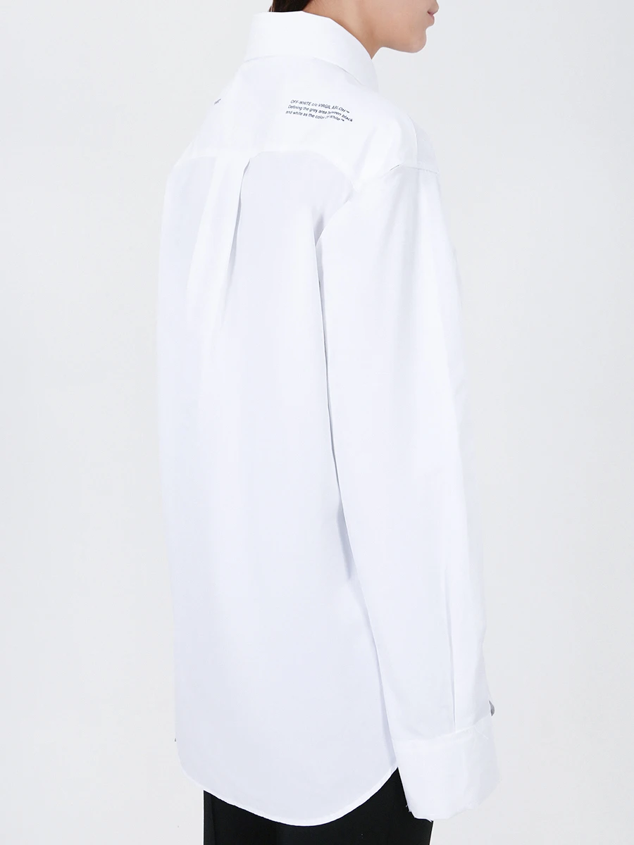 Рубашка хлопковая OFF-WHITE OWGA066F197440510199, размер 40, цвет белый - фото 3