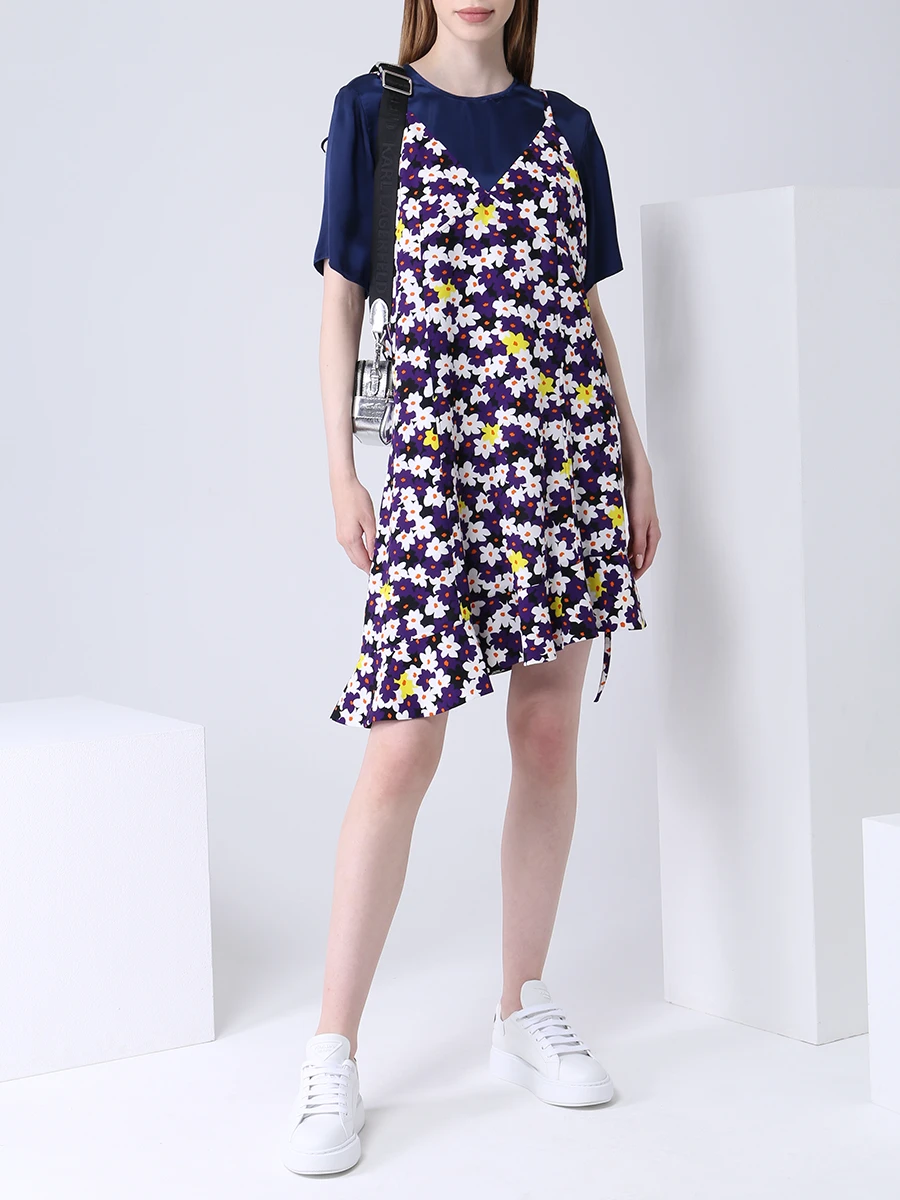 Платье с принтом KENZO f852ro03453g purple Синий  Фото 2