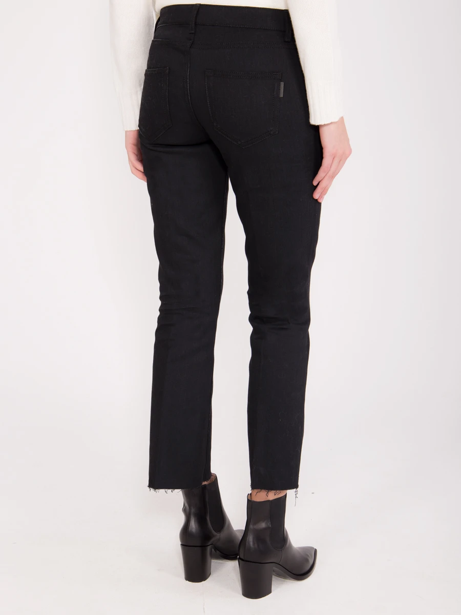 Укороченные джинсы SAINT LAURENT 543074 YF869 1080 Черный  Фото 3