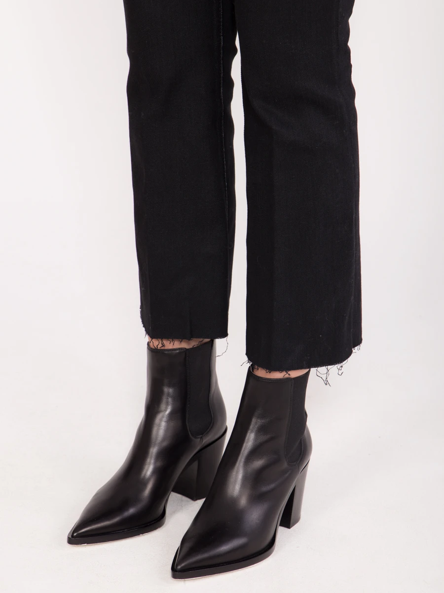 Укороченные джинсы SAINT LAURENT 543074 YF869 1080 Черный  Фото 5