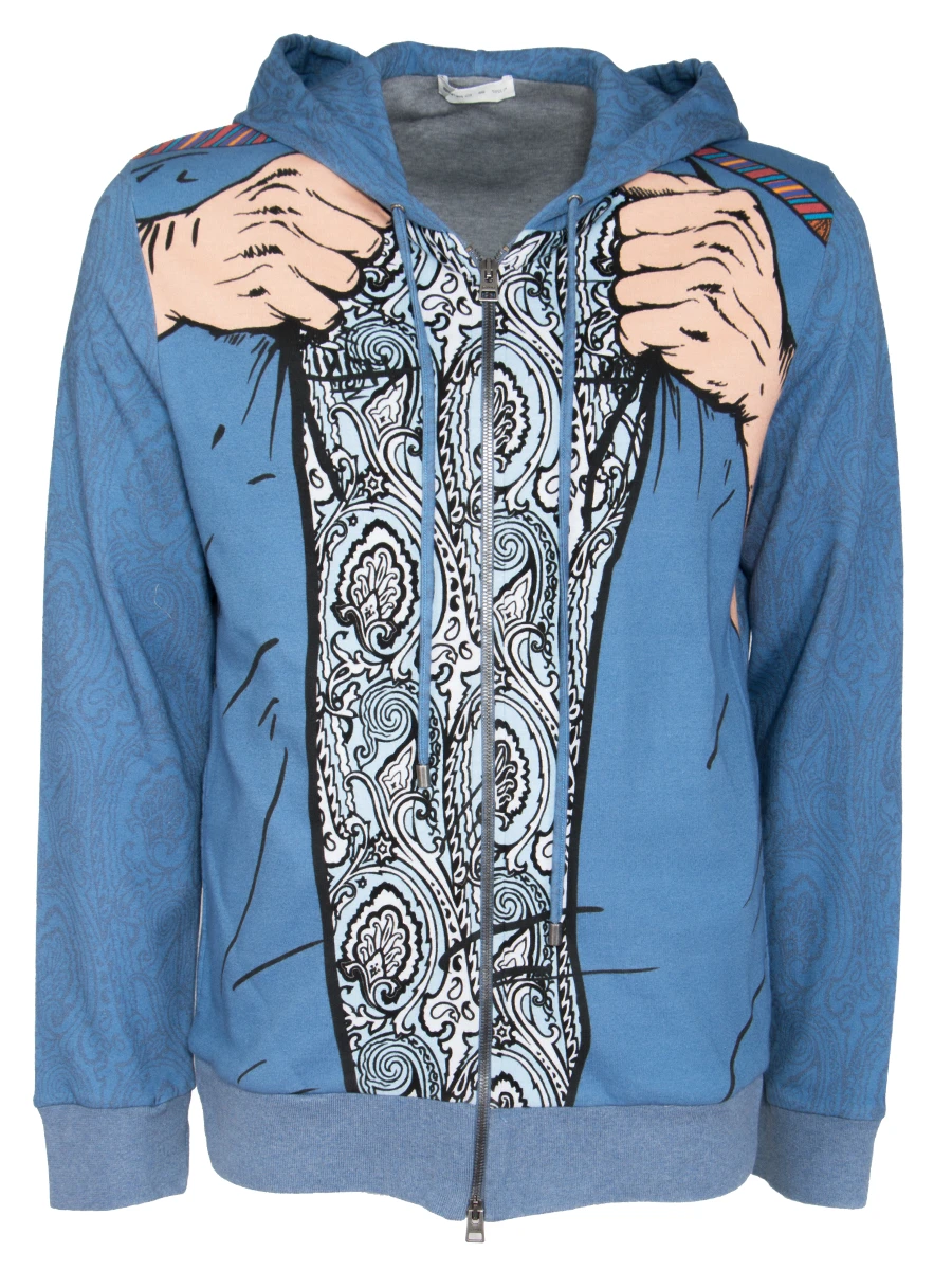 Олимпийка с принтом ETRO u1y840 4083 251 Синий 