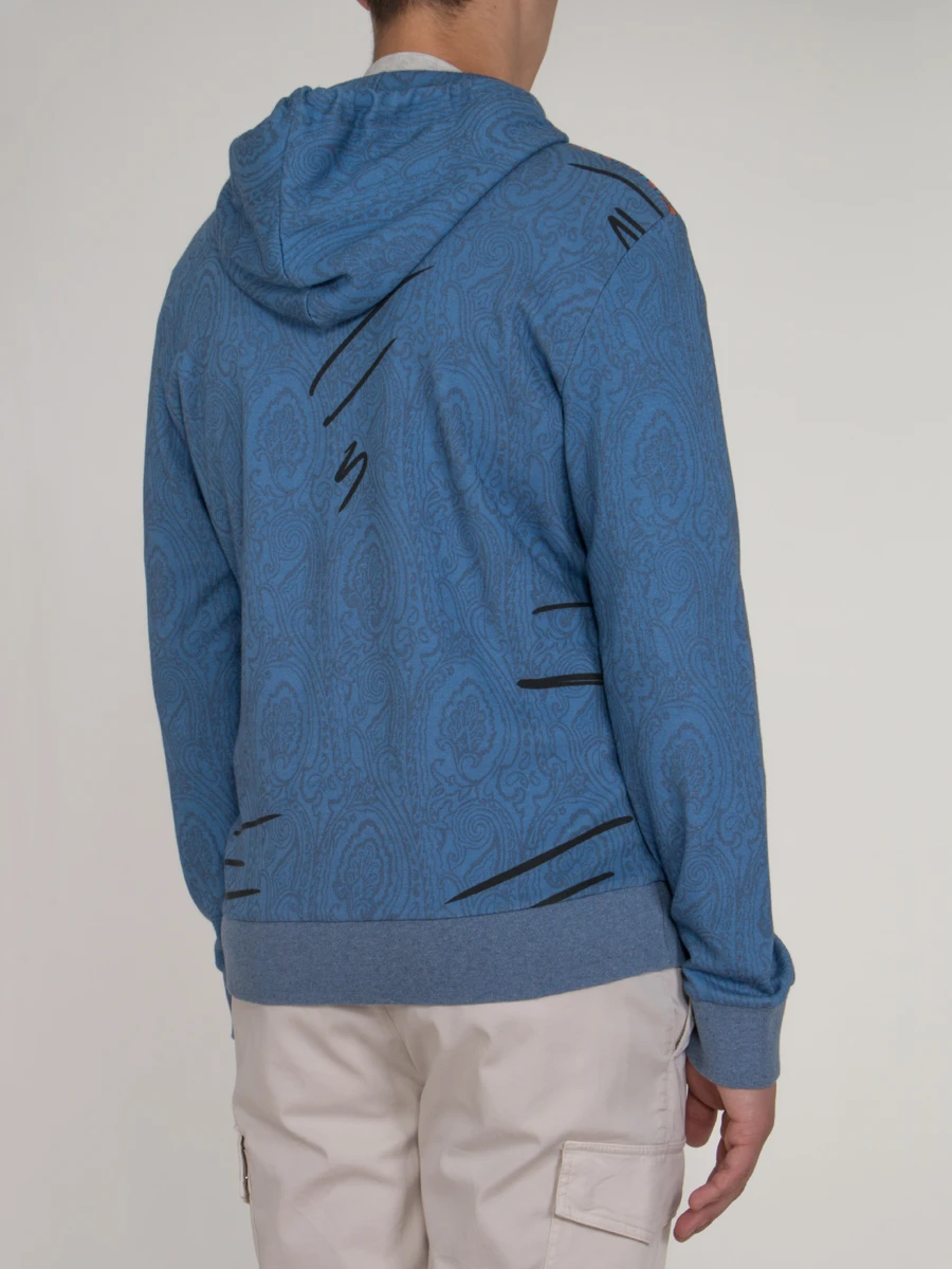 Олимпийка с принтом ETRO u1y840 4083 251 Синий  Фото 3