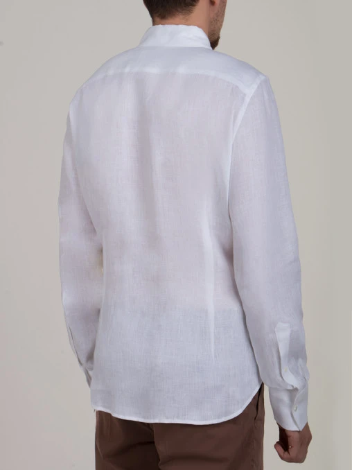 Льняная рубашка ERMANNO SCERVINO u322k516bml Белый, размер 52 - фото 3