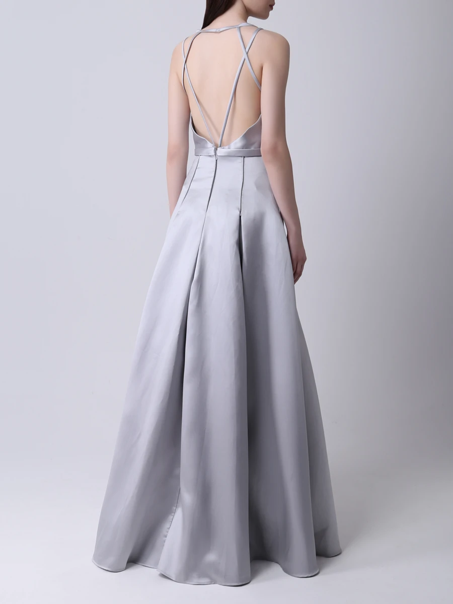 Вечернее платье с накидкой FOREVER UNIQUE ab1505 liberty Серебряный  Фото 3