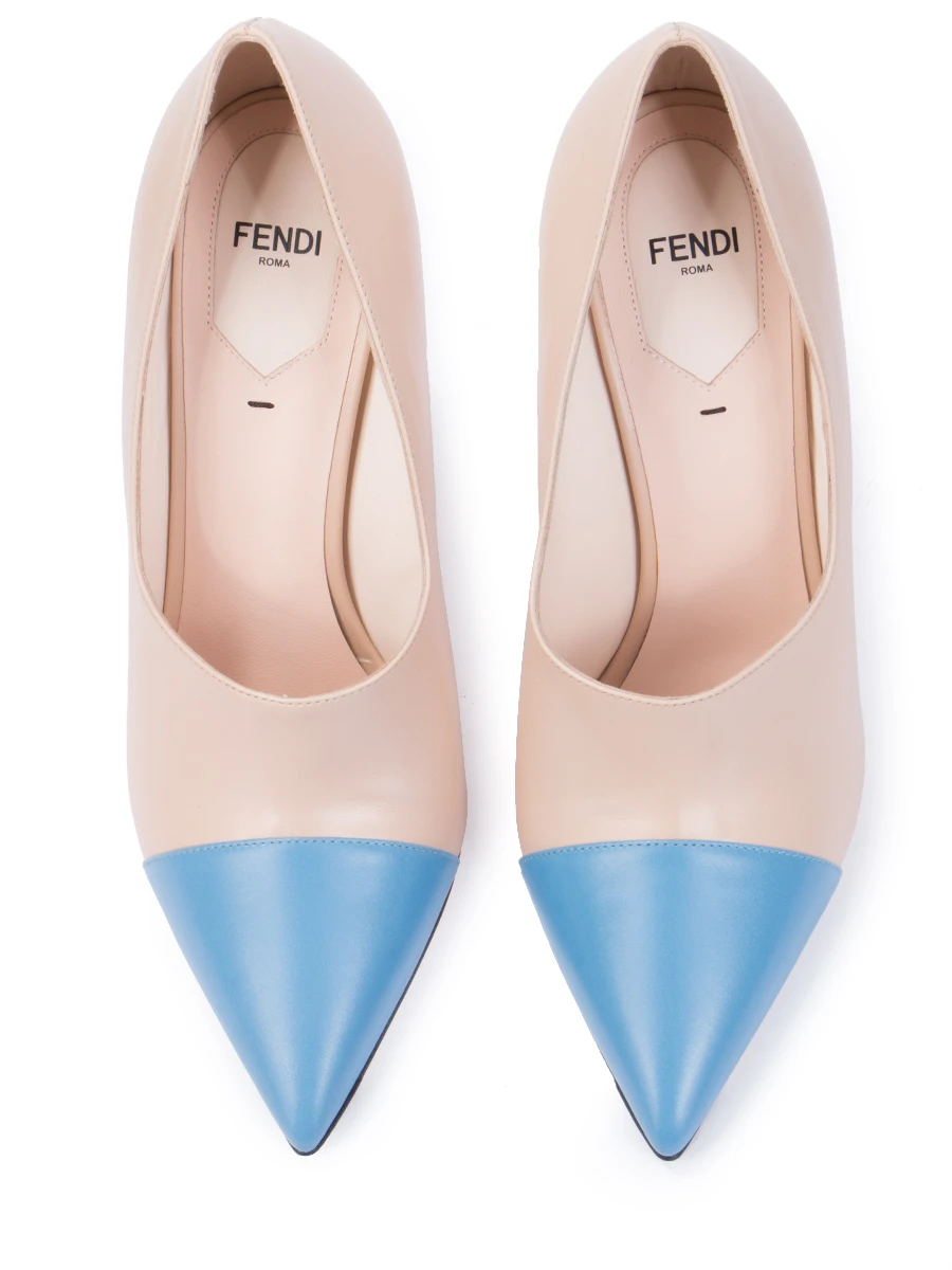 Кожаные туфли FENDI 8t6700 a15x f1135 Бежевый  Фото 2