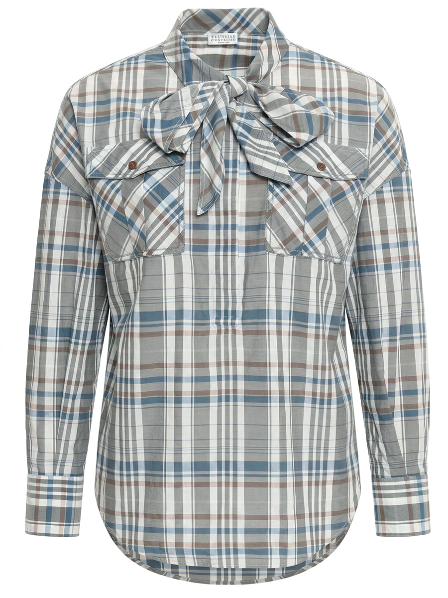 Рубашка хлопковая BRUNELLO CUCINELLI mh908n9501 c001m Клетка 