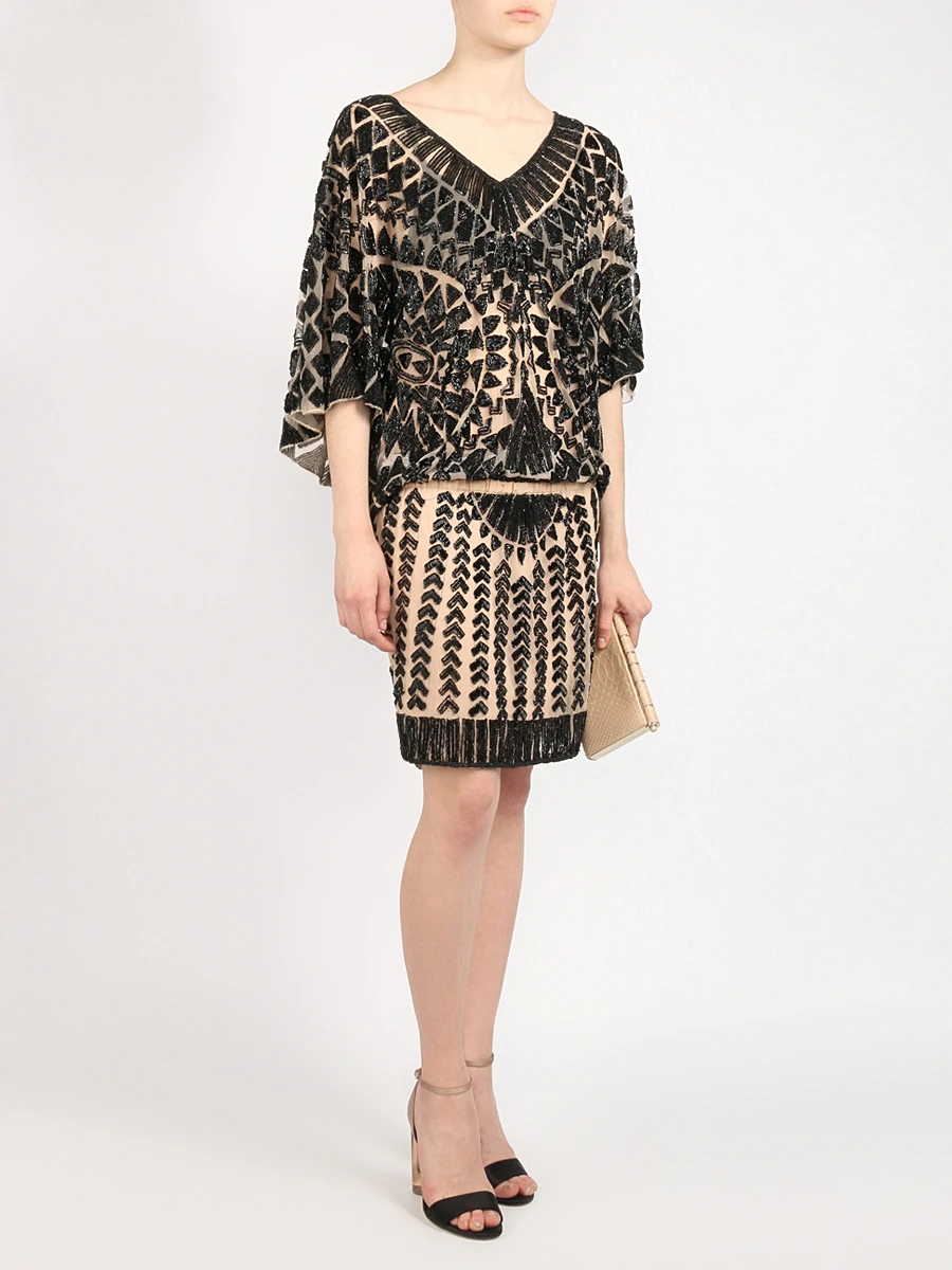 Платье с пайетками FOREVER UNIQUE ab2902 sharla black Черный  Фото 2