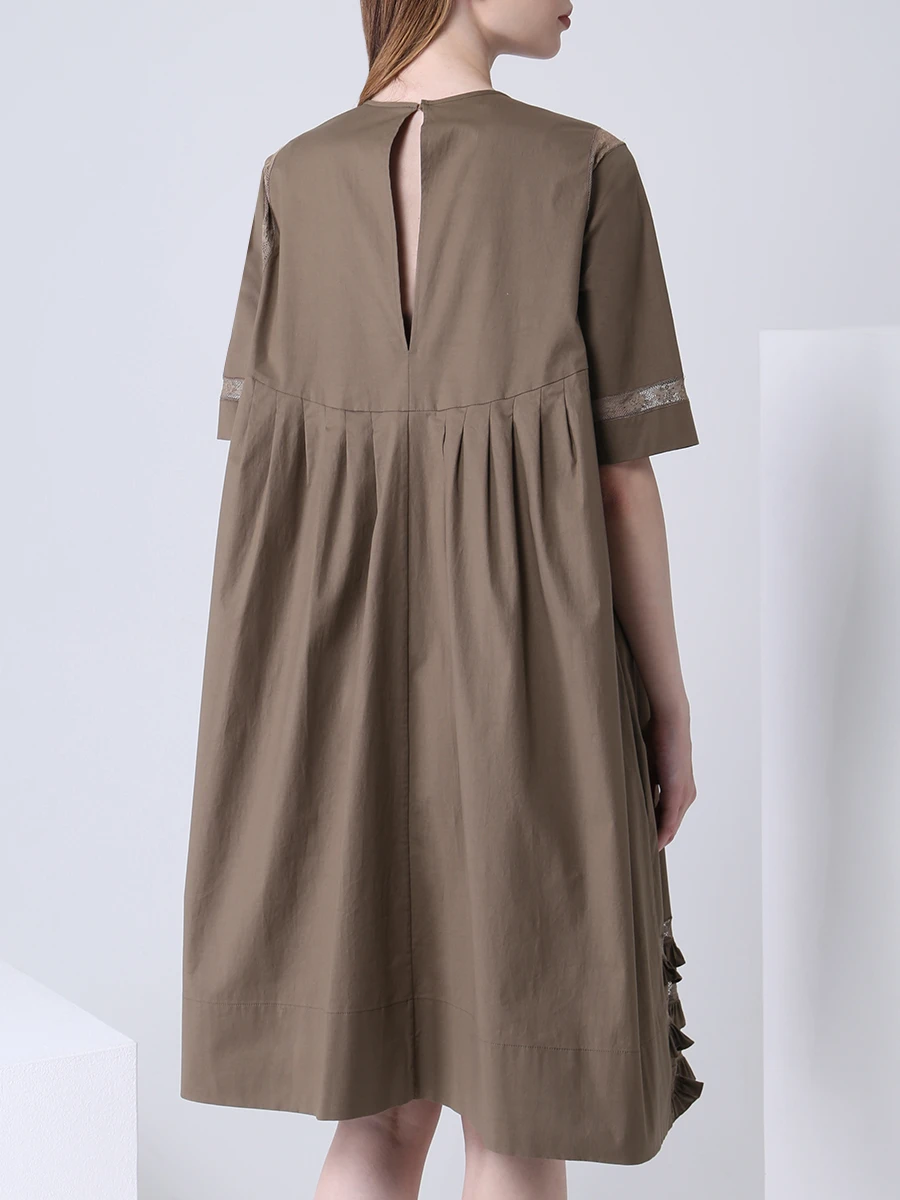 Платье хлопковое ROCHAS ropm500468 rm250302 305 Коричневый  Фото 3