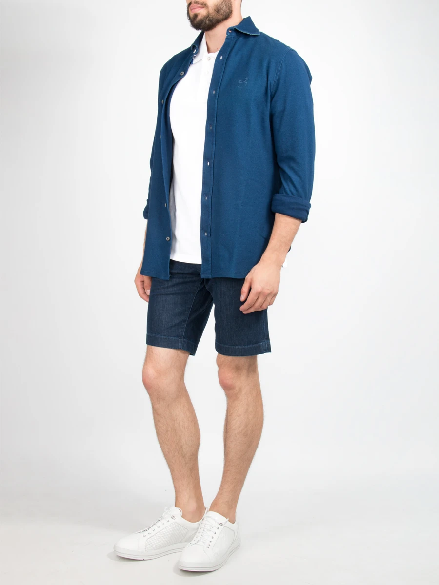 Хлопковая рубашка JACOB COHEN j8078-01001 01001-l Синий  Фото 2