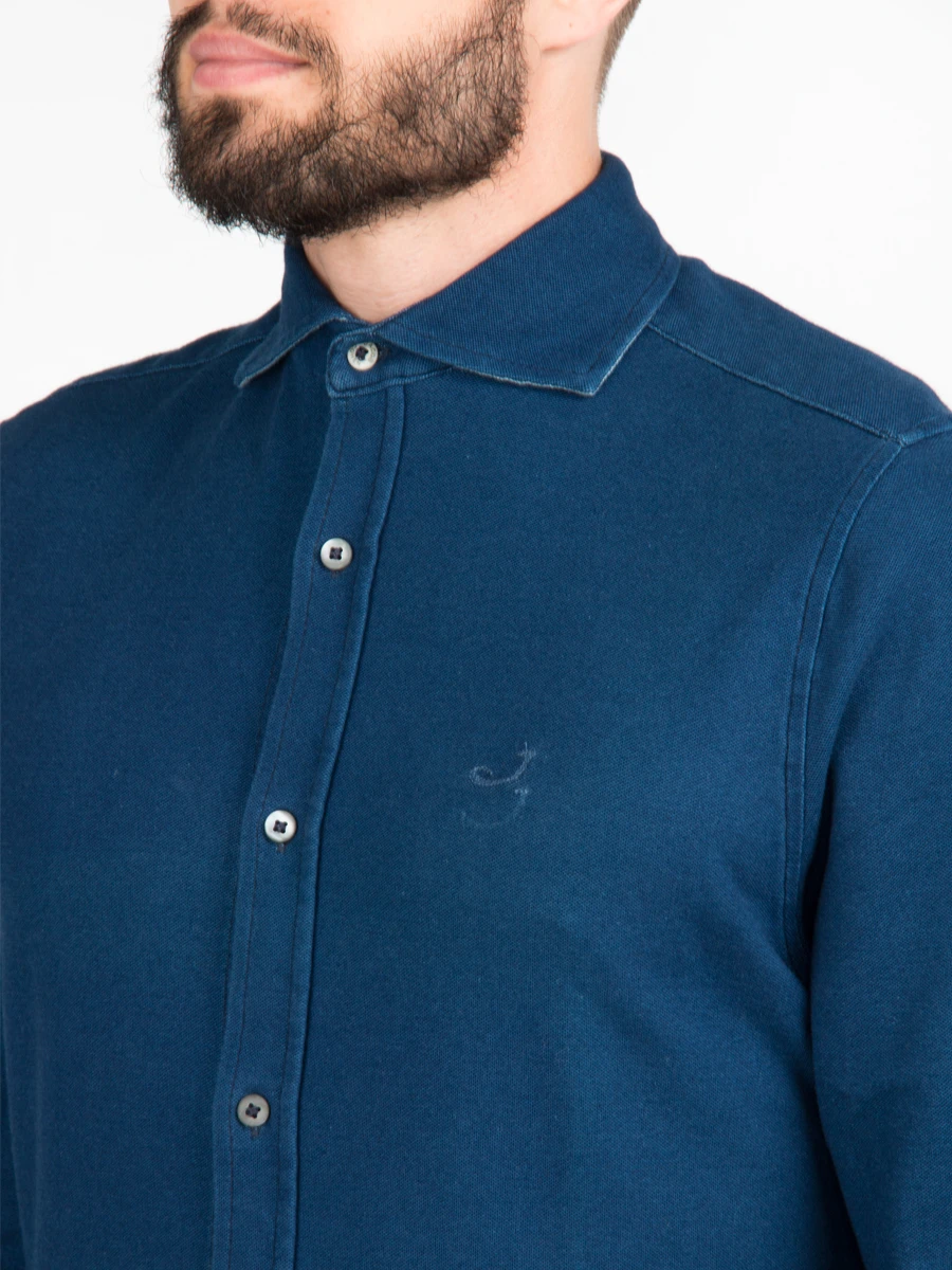 Хлопковая рубашка JACOB COHEN j8078-01001 01001-l Синий  Фото 5