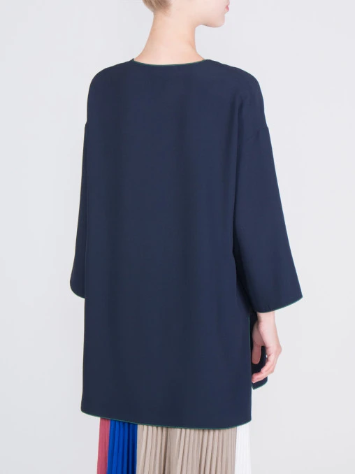 Однотонная блуза AGNONA u5015 d2020y b59, размер 50, цвет синий - фото 3