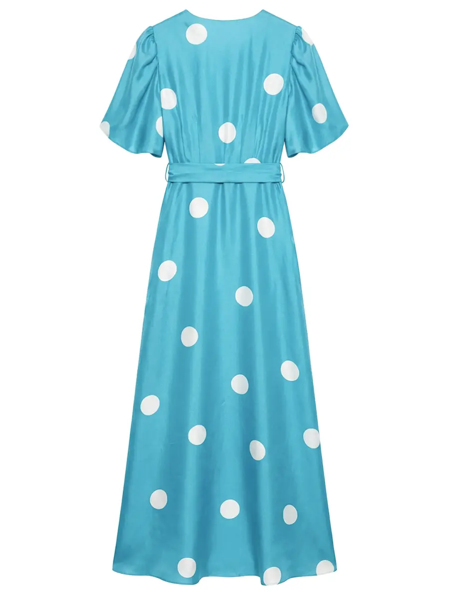 Платье шелковое TEREKHOV DE125/1317/голубой Голубой  Фото 2