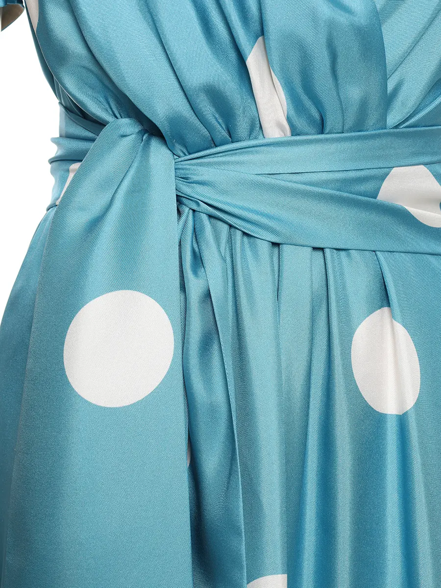 Платье шелковое TEREKHOV DE125/1317/голубой Голубой  Фото 3