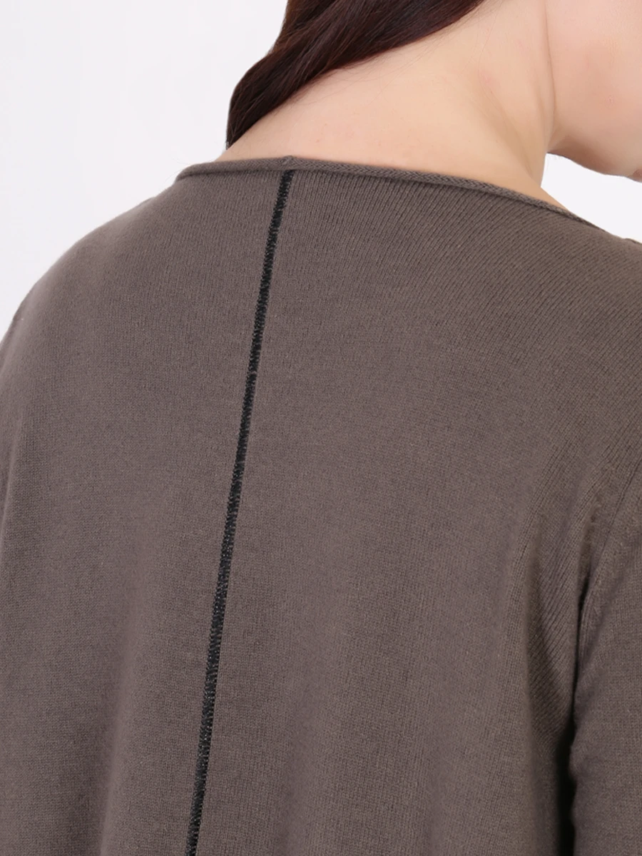 Джемпер однотонный LE TRICOT PERUGIA 46474/9427 Коричневый  Фото 5