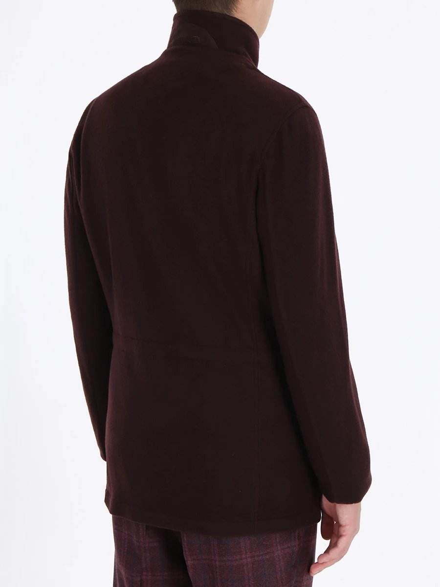 Пальто кашемировое KITON UW0628V03S07060000 Бордовый  Фото 3