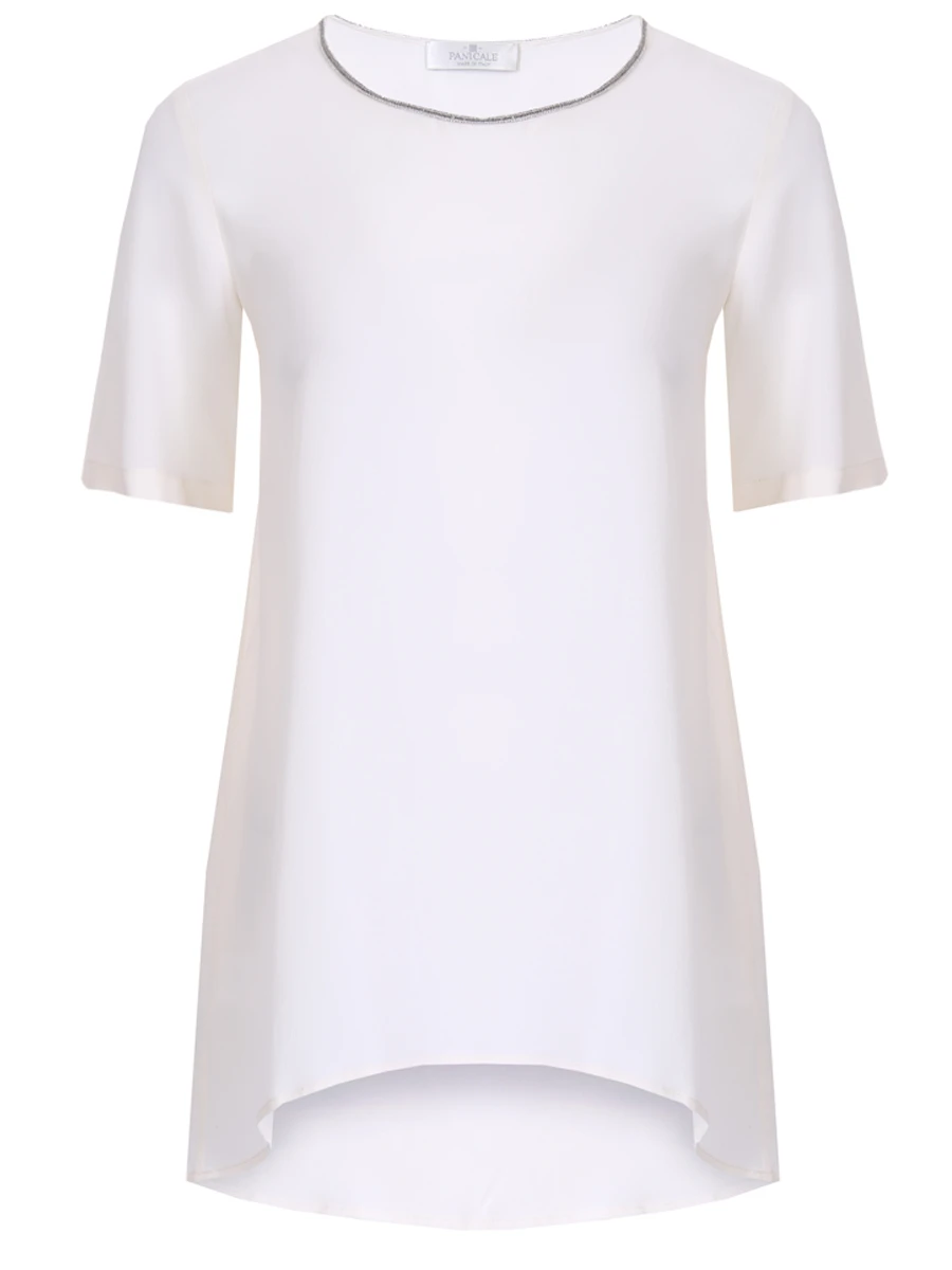 Блуза с декоративной отделкой, D25921G/MC/200, PANICALE, Белый, 548054  - купить