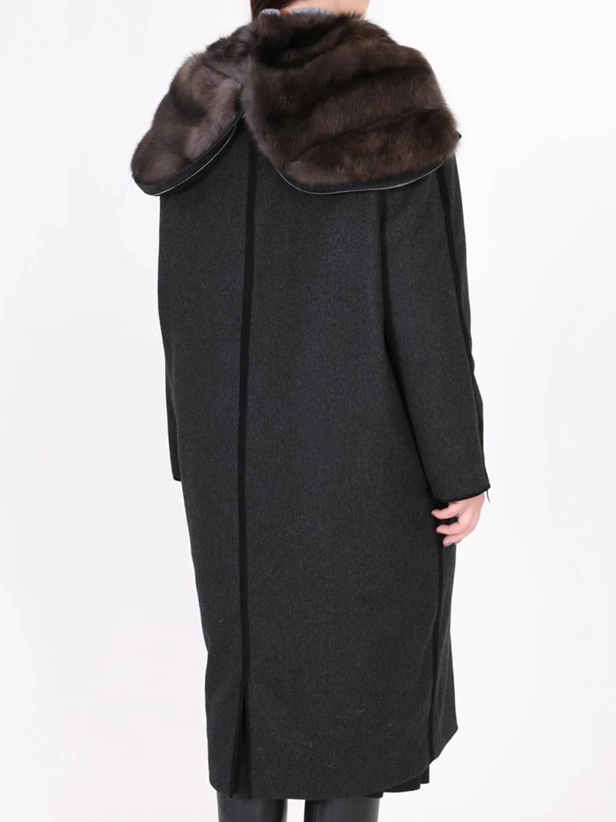 Парка с мехом соболя VIA CAPPELLA P1-17 Cashmere G/RemVestSbG/с жилетом Серый Серый  Фото 3