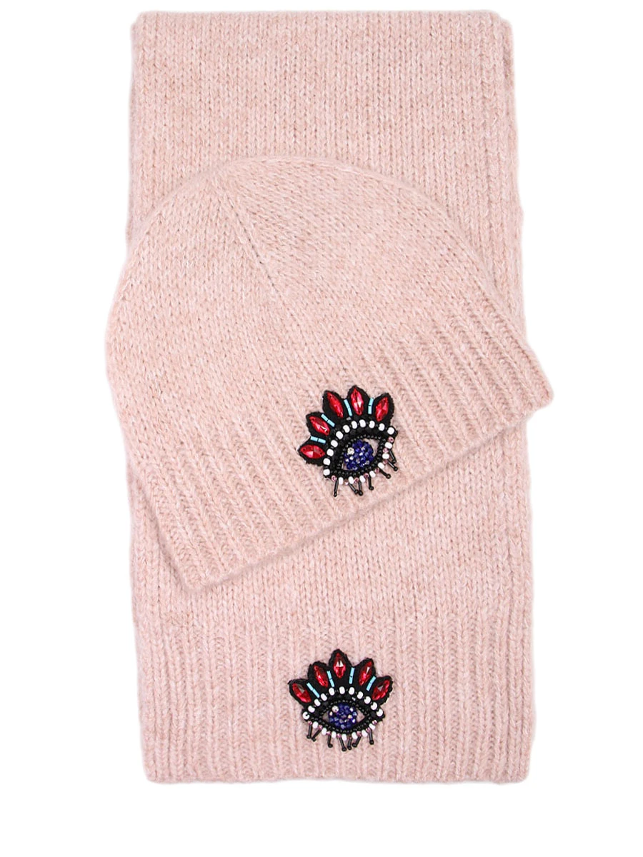 

Комплект шапка и шарф, Бежевый, 8bw101kfd/8Ew701kfd