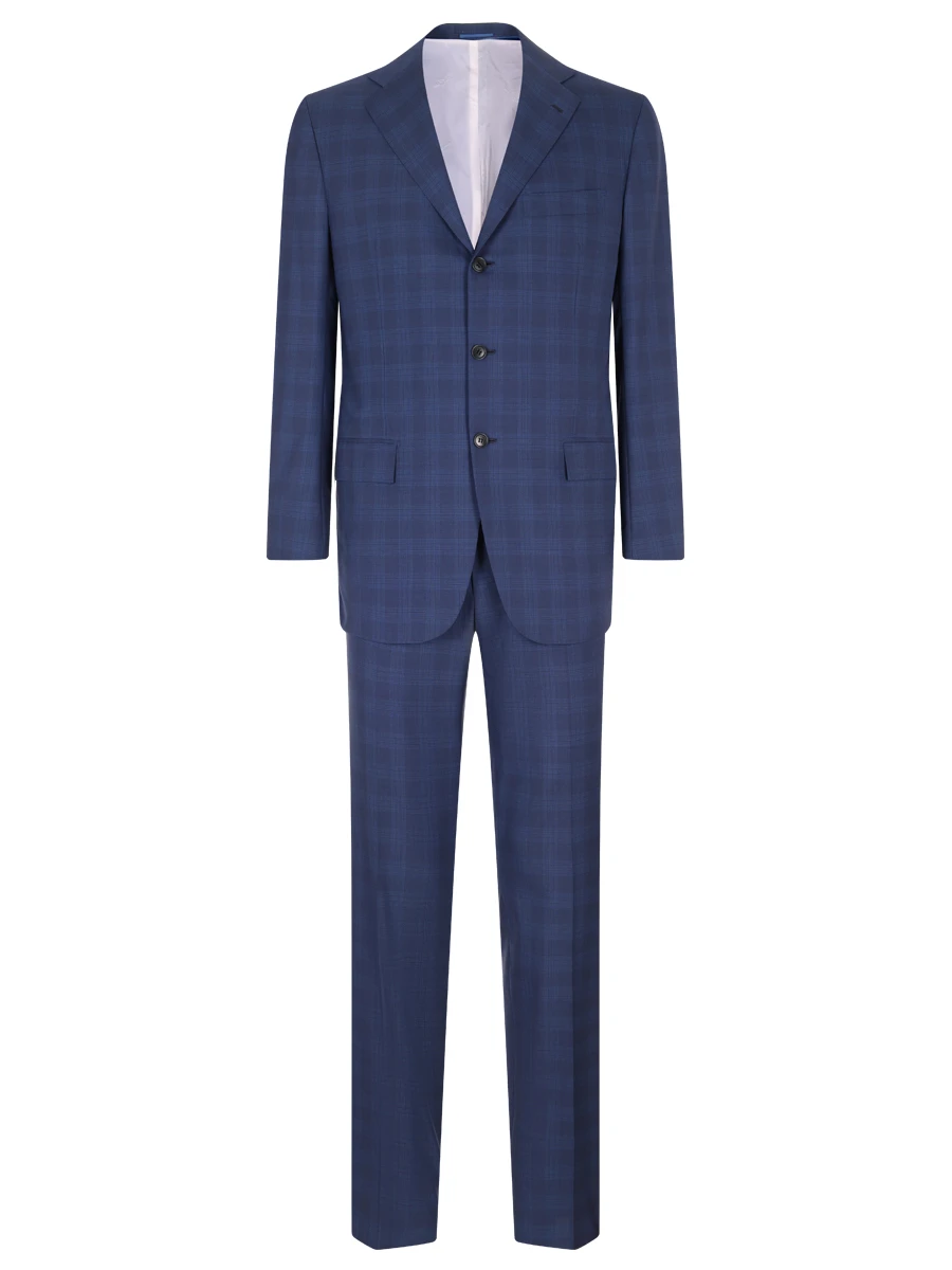 Костюм-тройка шерстяной KITON uagl89k01x2024000 l07 /size51 Синий 