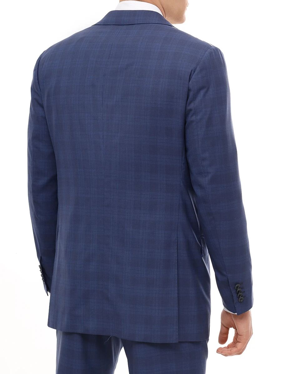 Костюм-тройка шерстяной KITON uagl89k01x2024000 l07 /size51 Синий  Фото 3