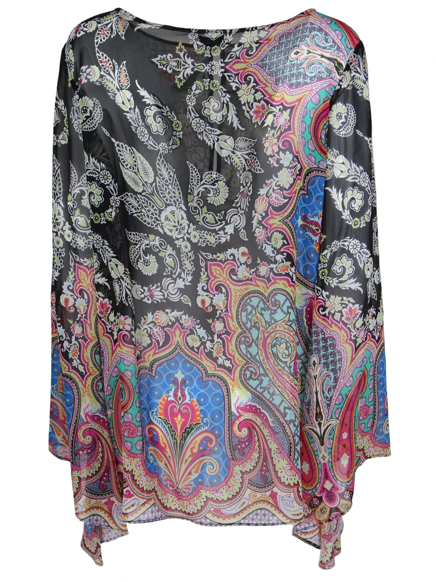 Шелковая блуза ETRO d18137 5453, размер 44, цвет мультиколор - фото 2