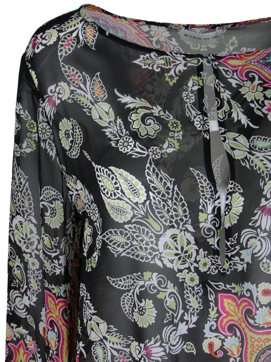 Шелковая блуза ETRO d18137 5453, размер 44, цвет мультиколор - фото 3