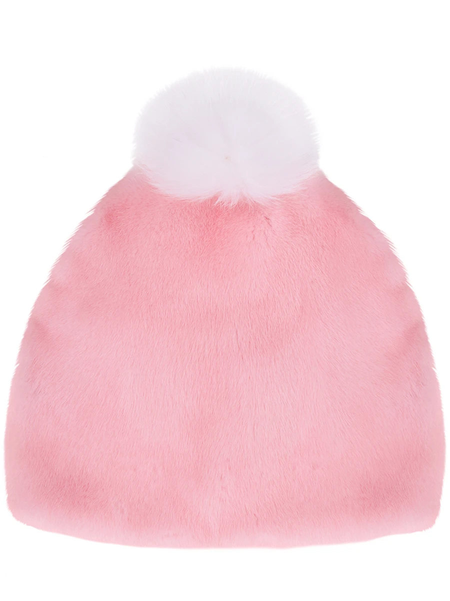 Норковая шапка с помпоном FURLAND 0207100110174300891 Розовый Розовый  Фото 2