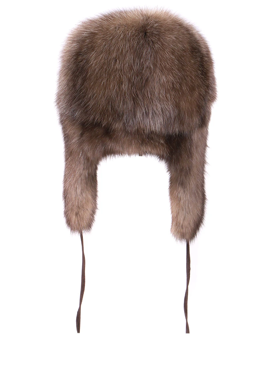 

Шапка-ушанка соболиная, Коричневый, 0098001910070100000 Коричневый ушанка