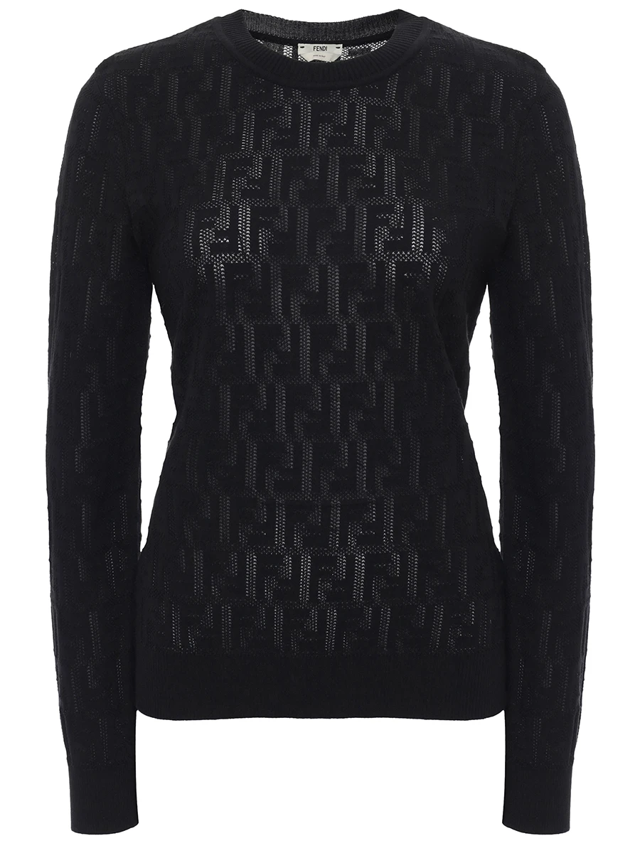 Джемпер хлопковый FENDI FZY841 A8KK F0GME Черный 