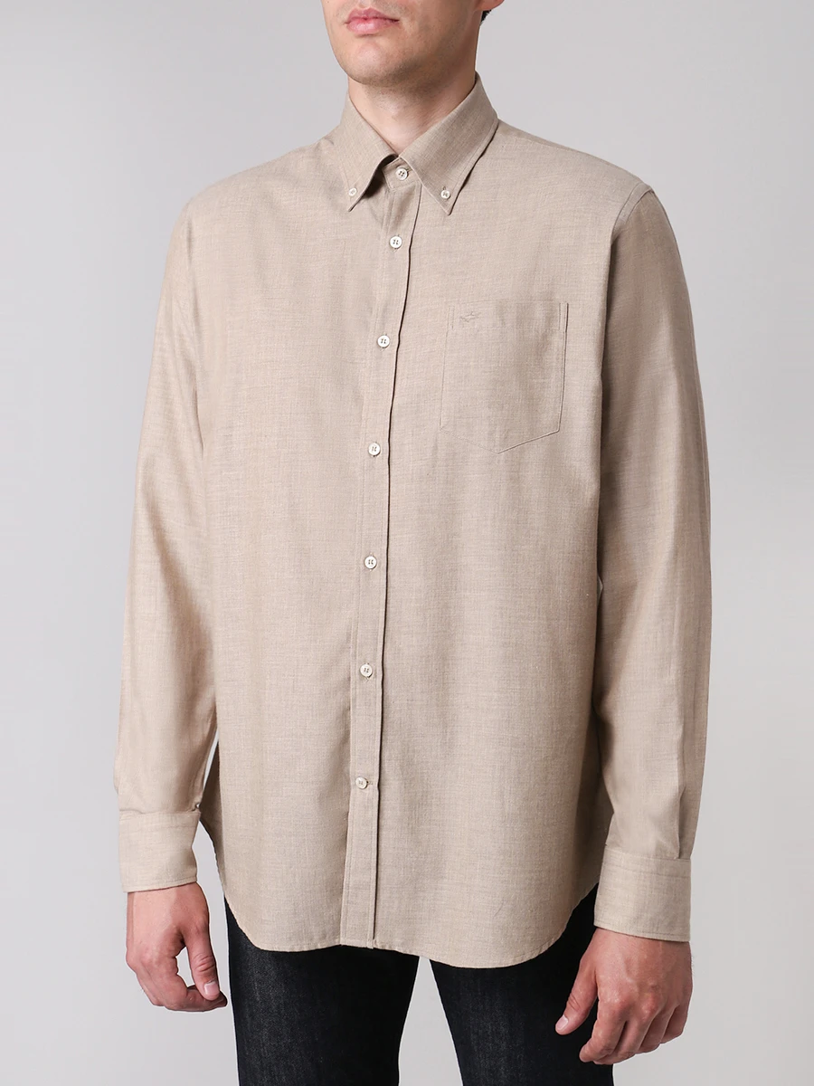 Рубашка Regular Fit хлопковая PAUL & SHARK I19P3132/018, размер 62, цвет бежевый I19P3132/018 - фото 4