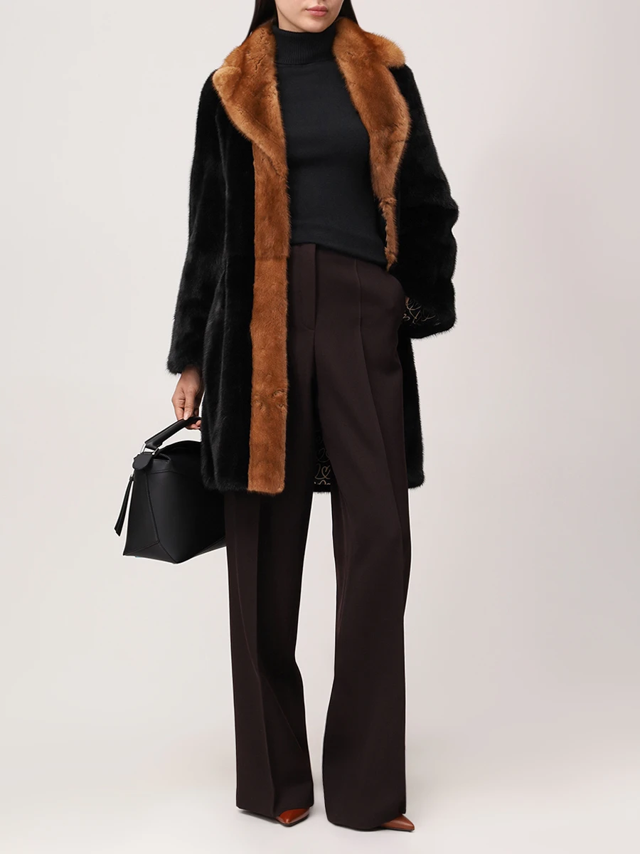 Шуба норковая FENDI FNF21F A3UE F041O Черный  Фото 2