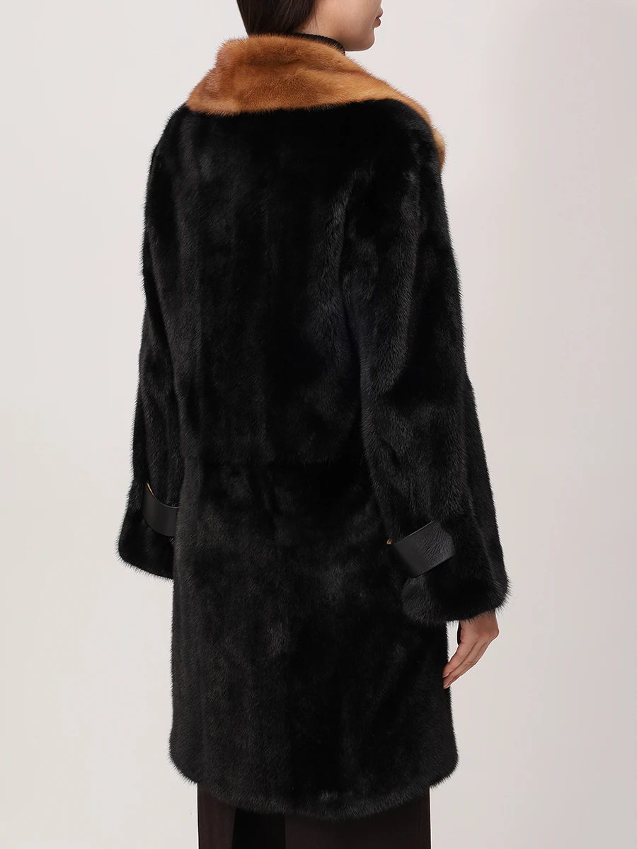Шуба норковая FENDI FNF21F A3UE F041O Черный  Фото 3