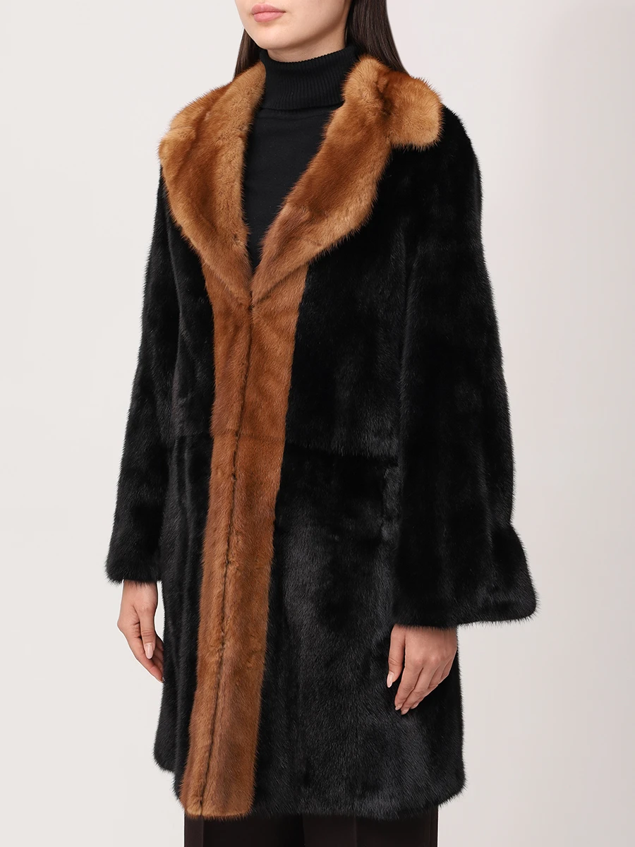 Шуба норковая FENDI FNF21F A3UE F041O Черный  Фото 4