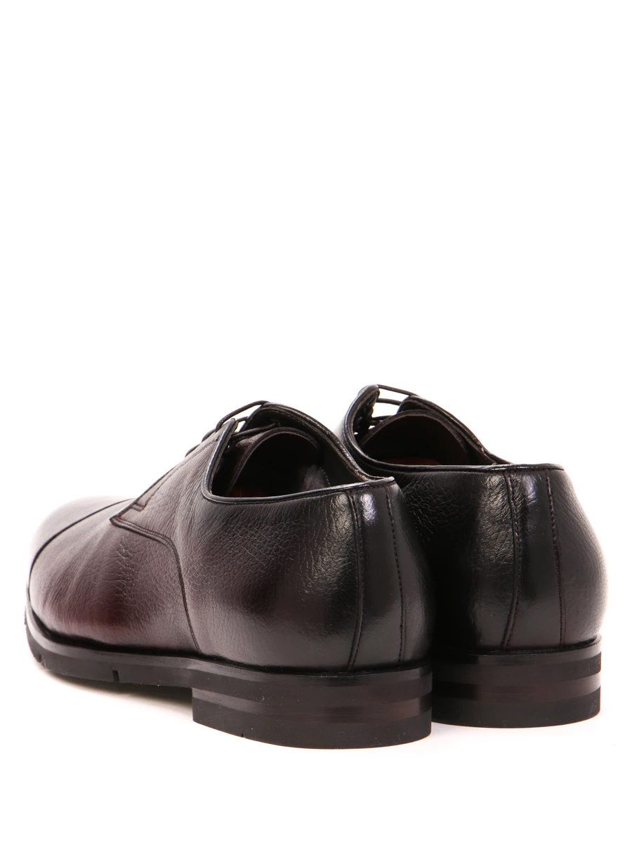 Кожаные туфли-дерби с мехом SANTONI MCAZ16963SI5APDNB52 B52, размер 41.5, цвет бордовый - фото 4
