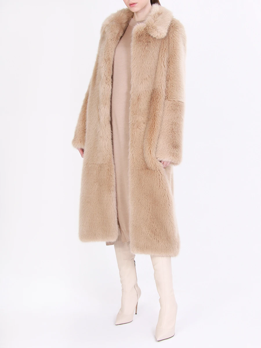 Платье однотонное STELLA MCCARTNEY 269330 Бежевый  Фото 2