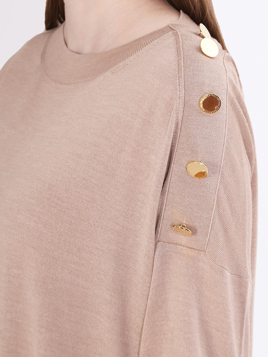 Платье однотонное STELLA MCCARTNEY 269330 Бежевый  Фото 5