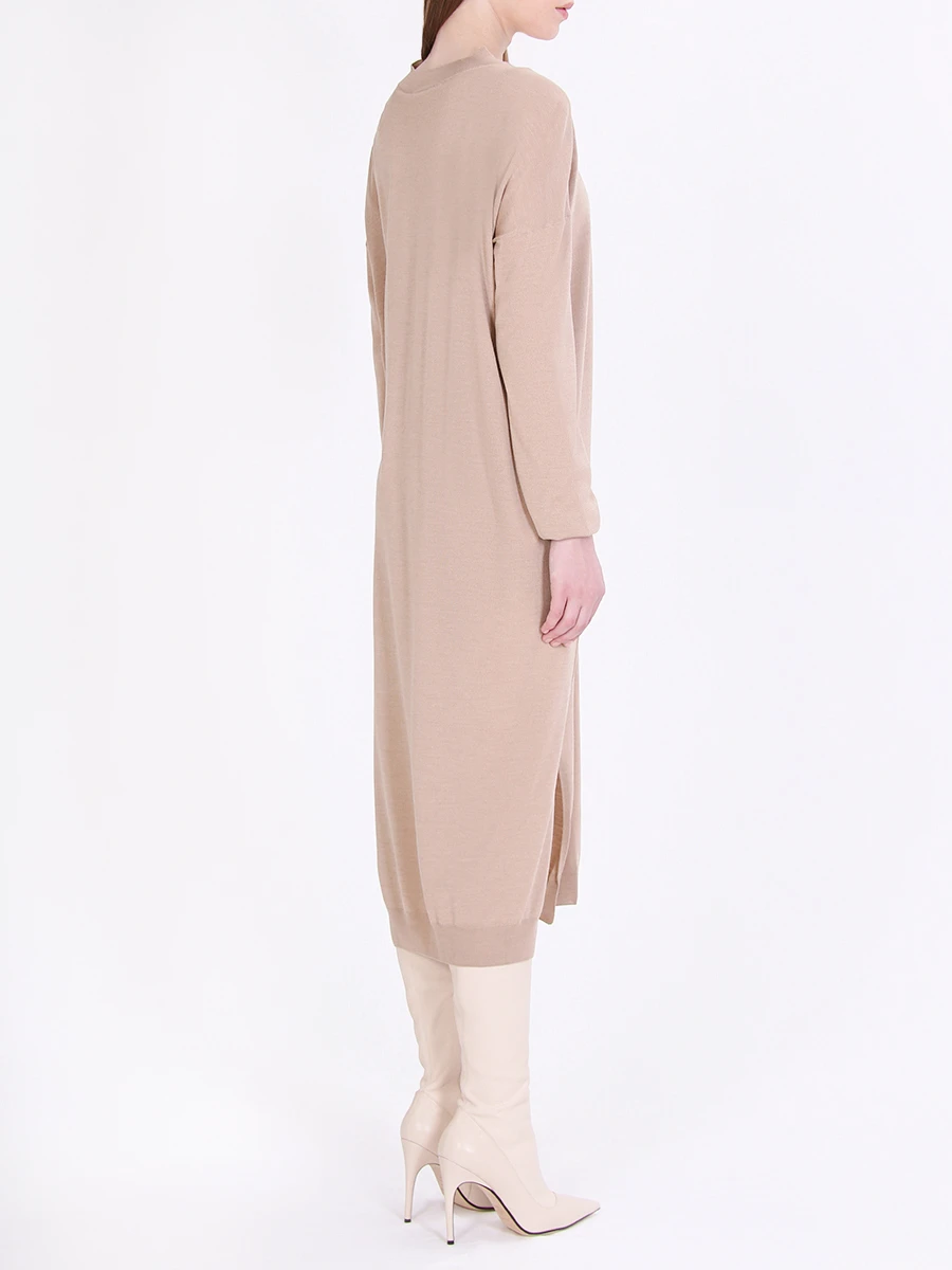 Платье однотонное STELLA MCCARTNEY 269330 Бежевый  Фото 3
