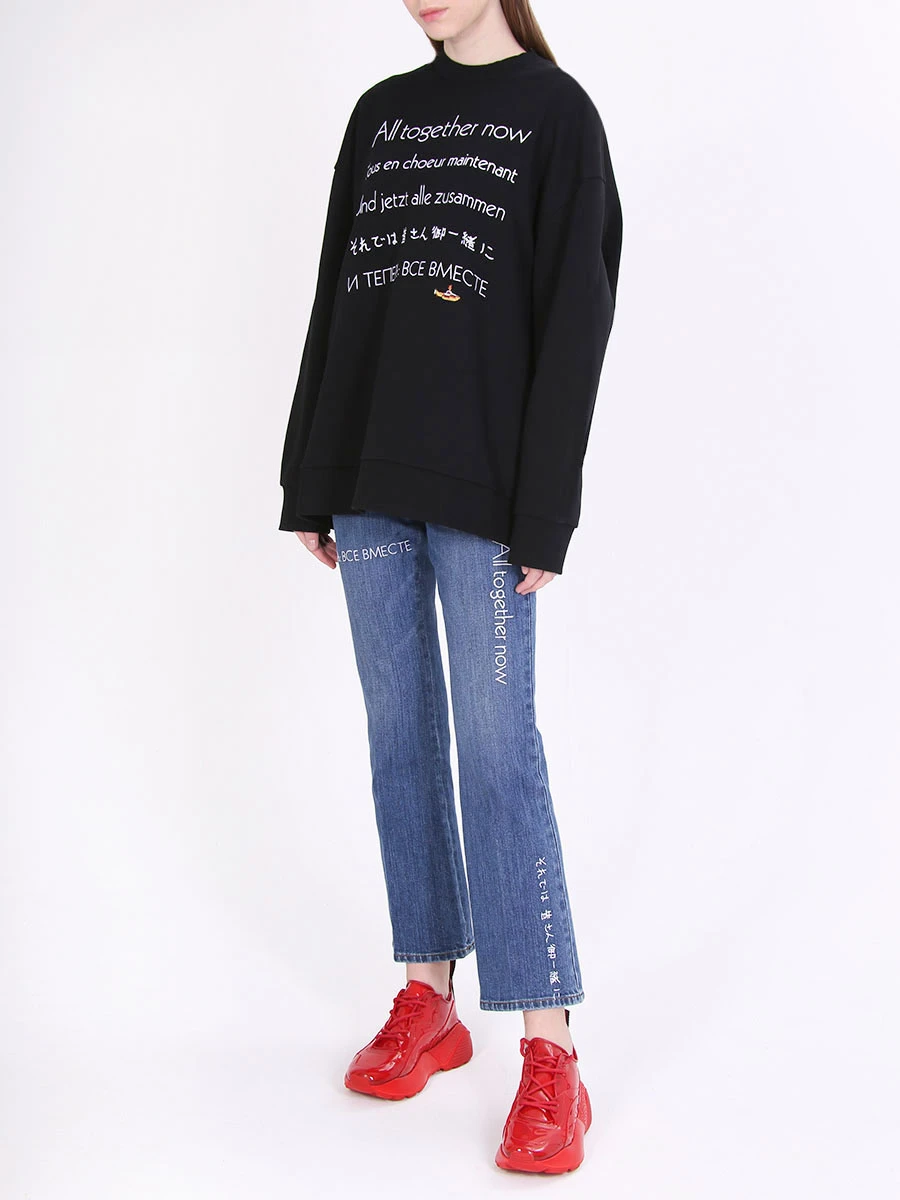 Джинсы с принтом STELLA MCCARTNEY 475508 Синий  Фото 2