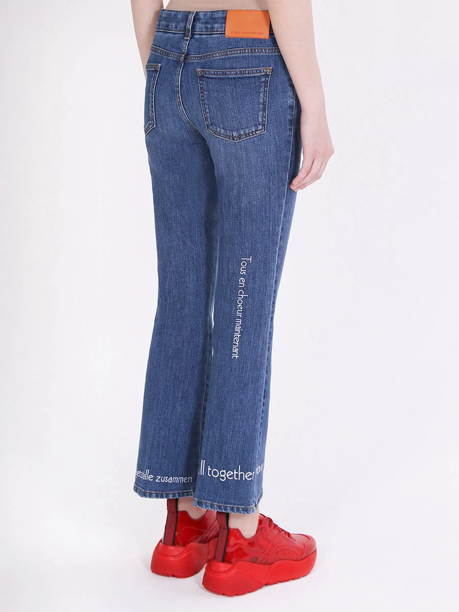 Джинсы с принтом STELLA MCCARTNEY 475508 Синий  Фото 3
