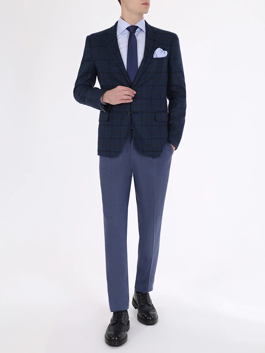 Брюки шерстяные классические ROTA 0364P/14 Голубой  Фото 2