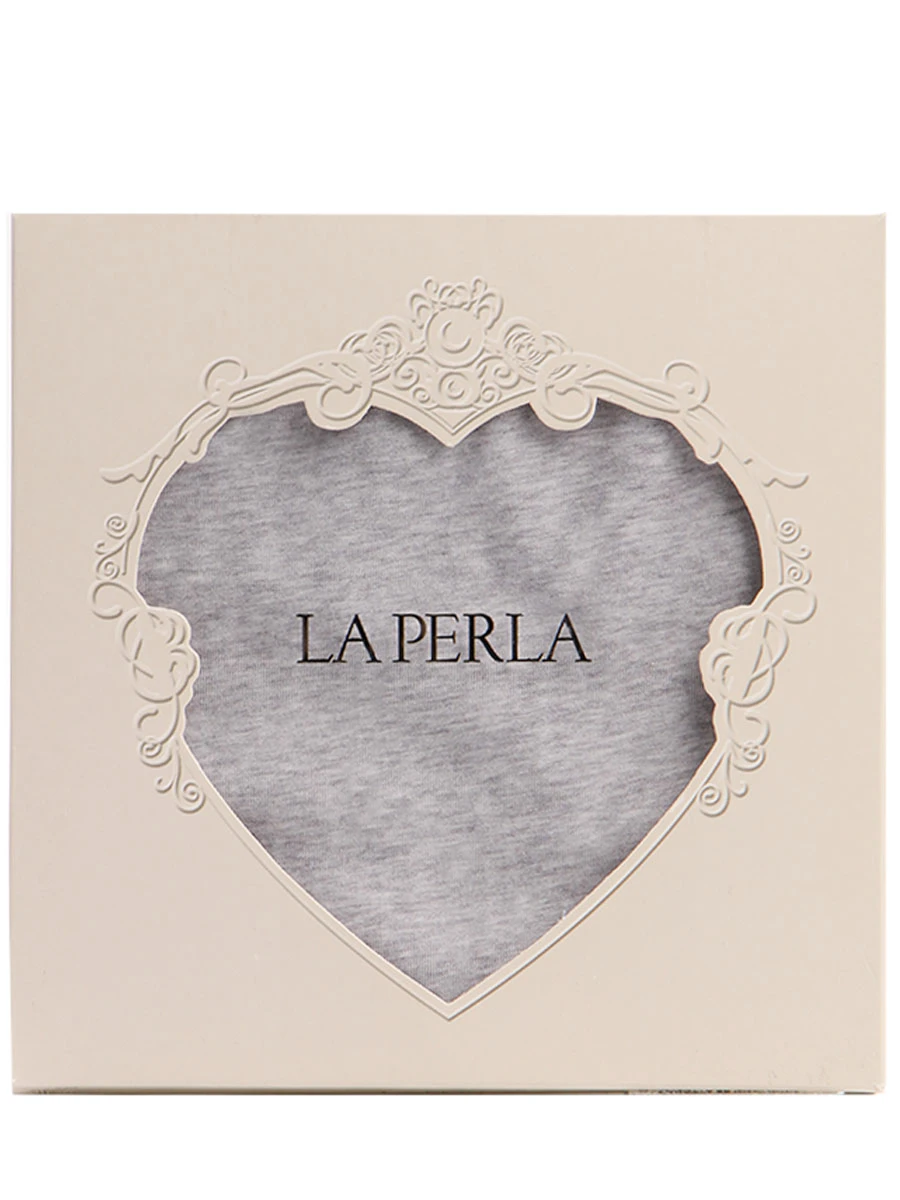 Майка хлопковая для девочки LA PERLA 51315 Серый Синий  Фото 4