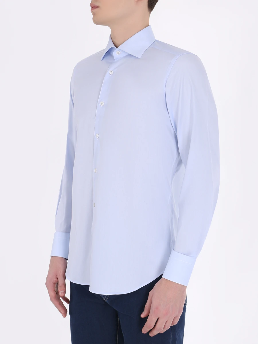 Рубашка regular fit хлопковая CASTANGIA N-BOR15B 44091 202, размер 50, цвет голубой - фото 4